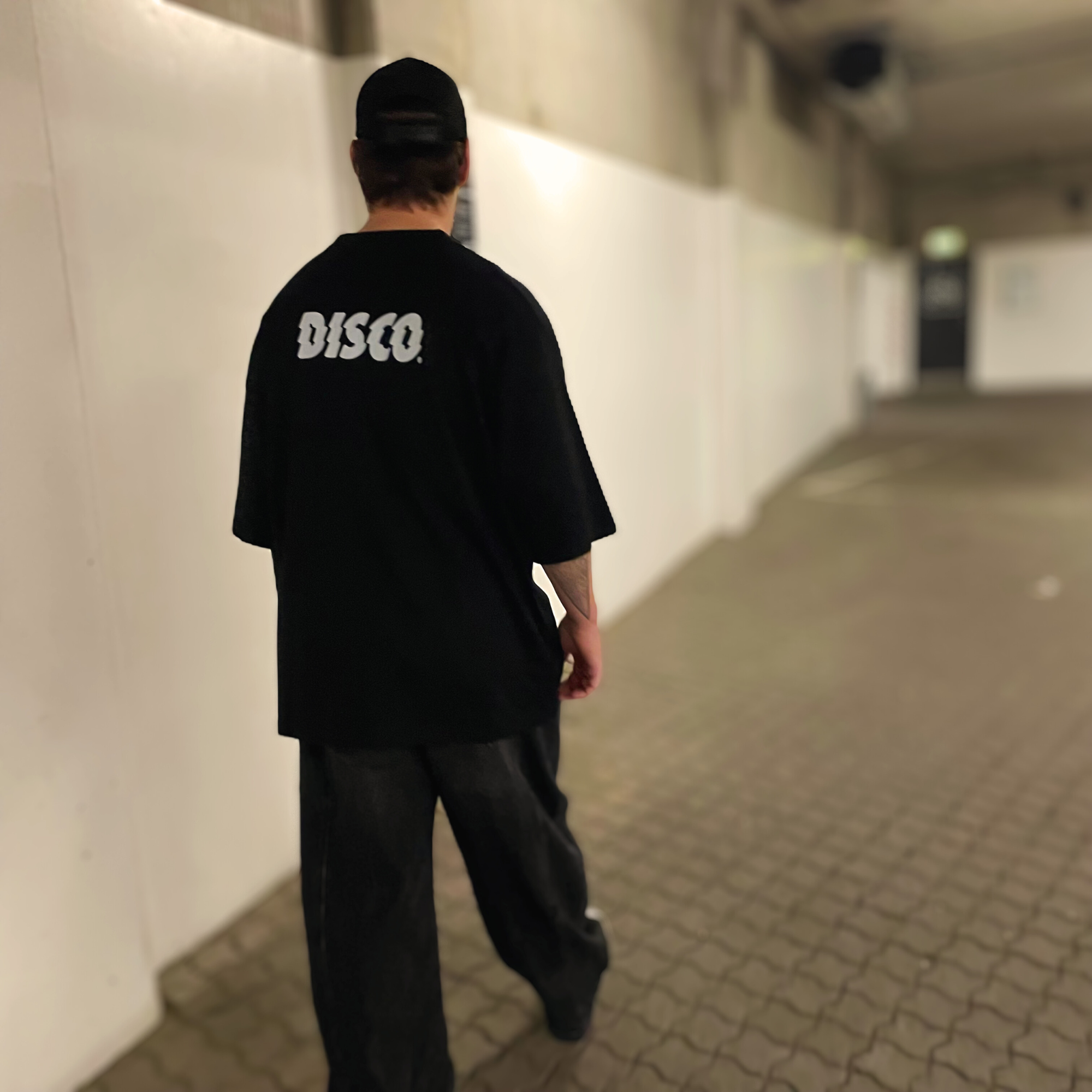 DISCO Box Fit Tee - Black