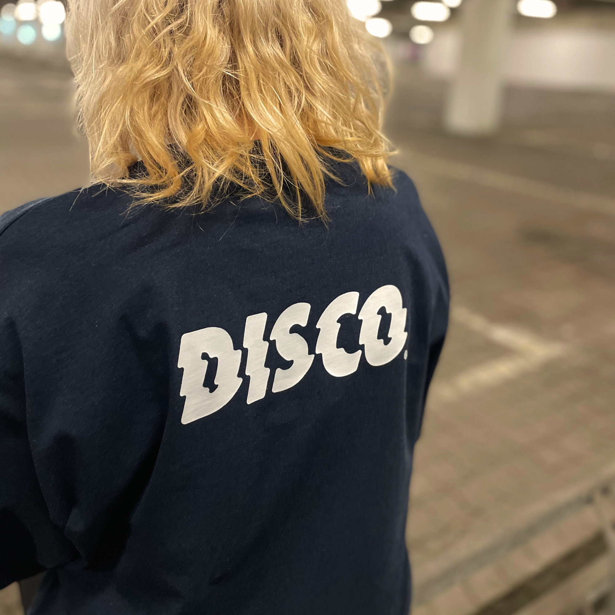 Disco Box Fit Tee - Blue Navy