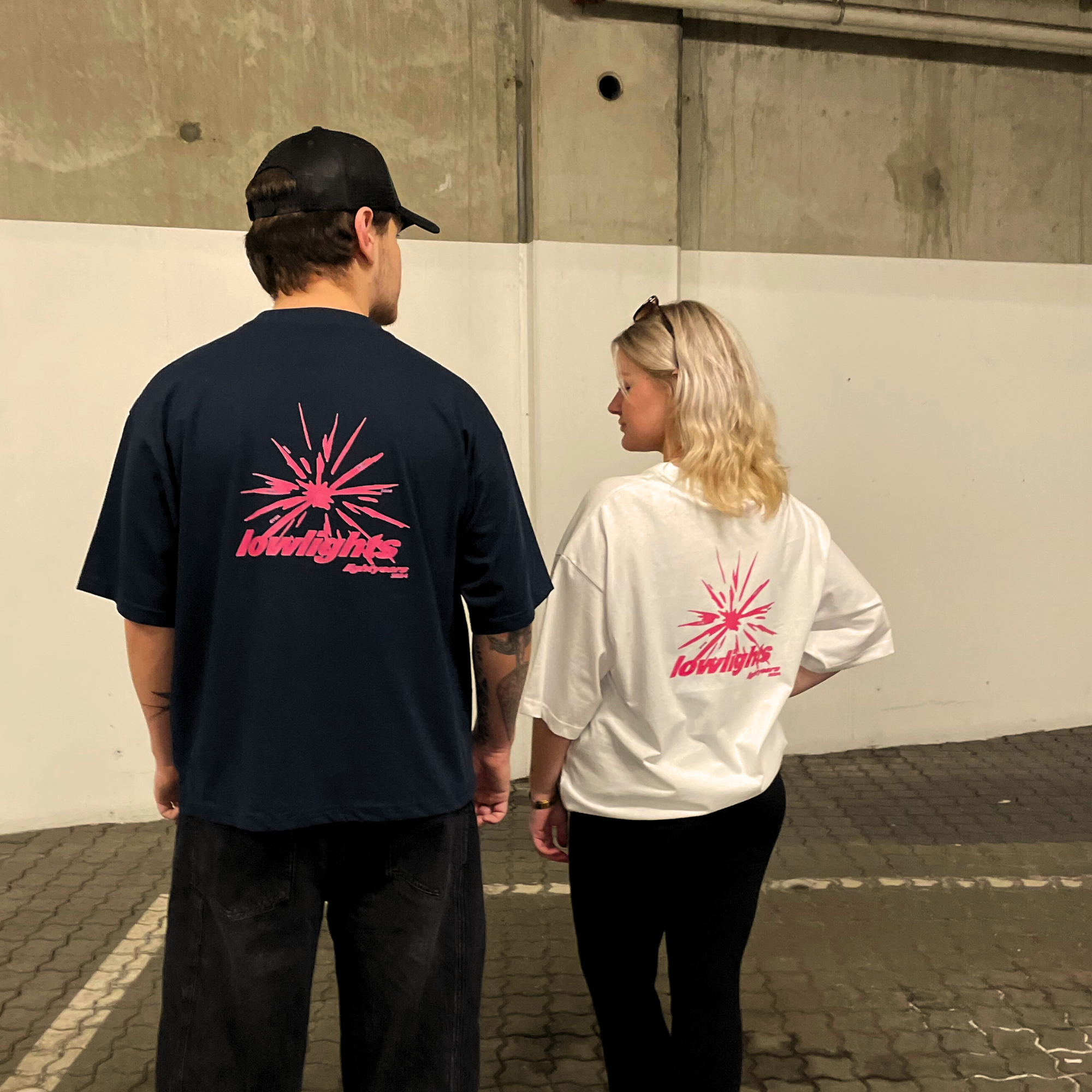 Lowlights Box Fit Tee - Blue Navy